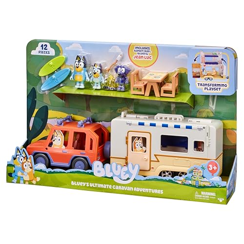 Thumbnail 5 de Bluey Aventuras en caravana, set de juego con todoterreno y figuras articuladas