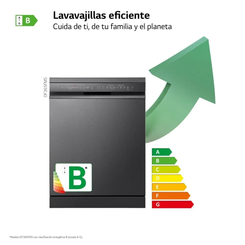 Thumbnail 1 de LG DF365FMS.ABMQEES Lavavajillas 14 cubiertos