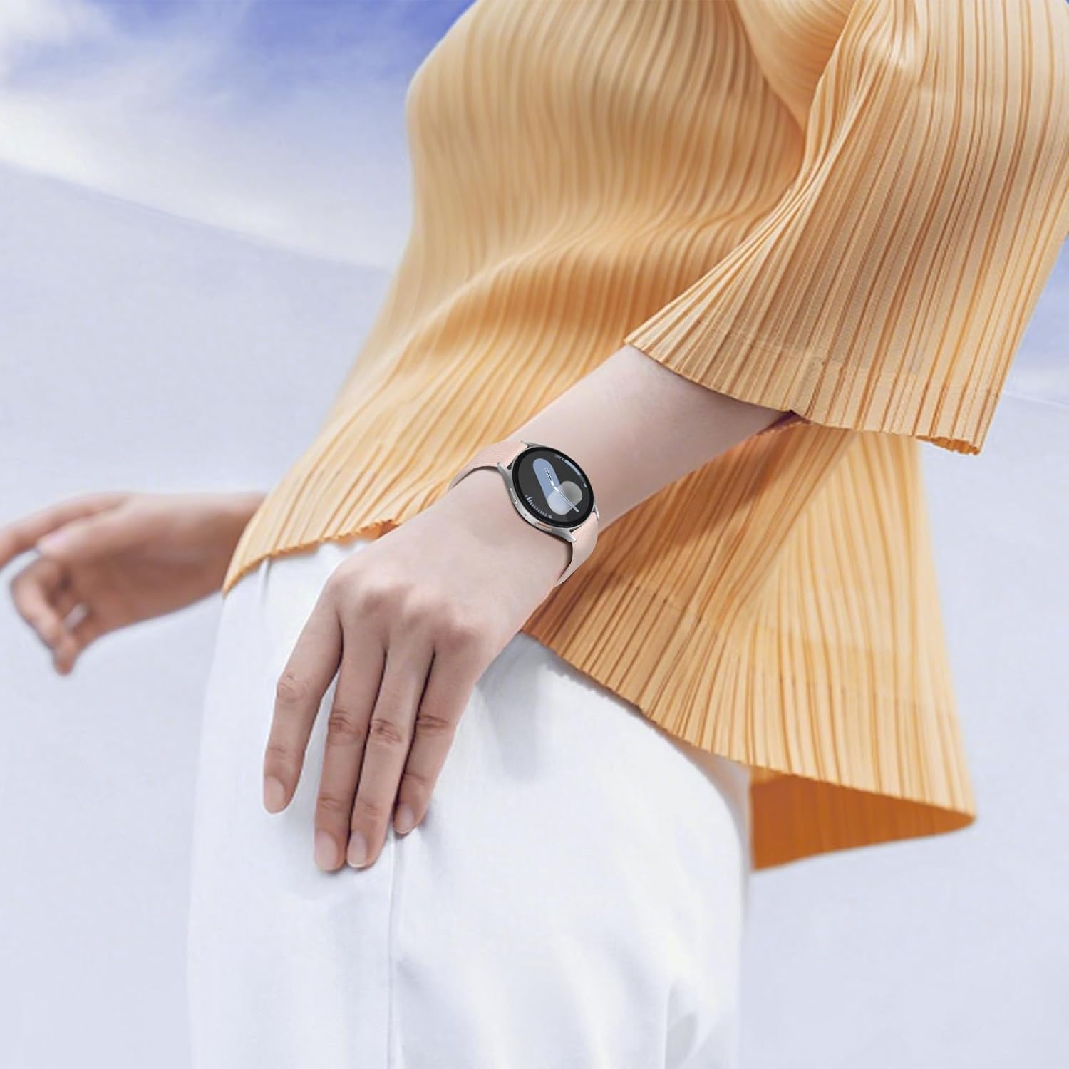 Thumbnail 6 de CiimWaa Magnet-Silikonarmband 22 mm (rosa) – Ersatzband mit Magnetverschluss für Smartwatches