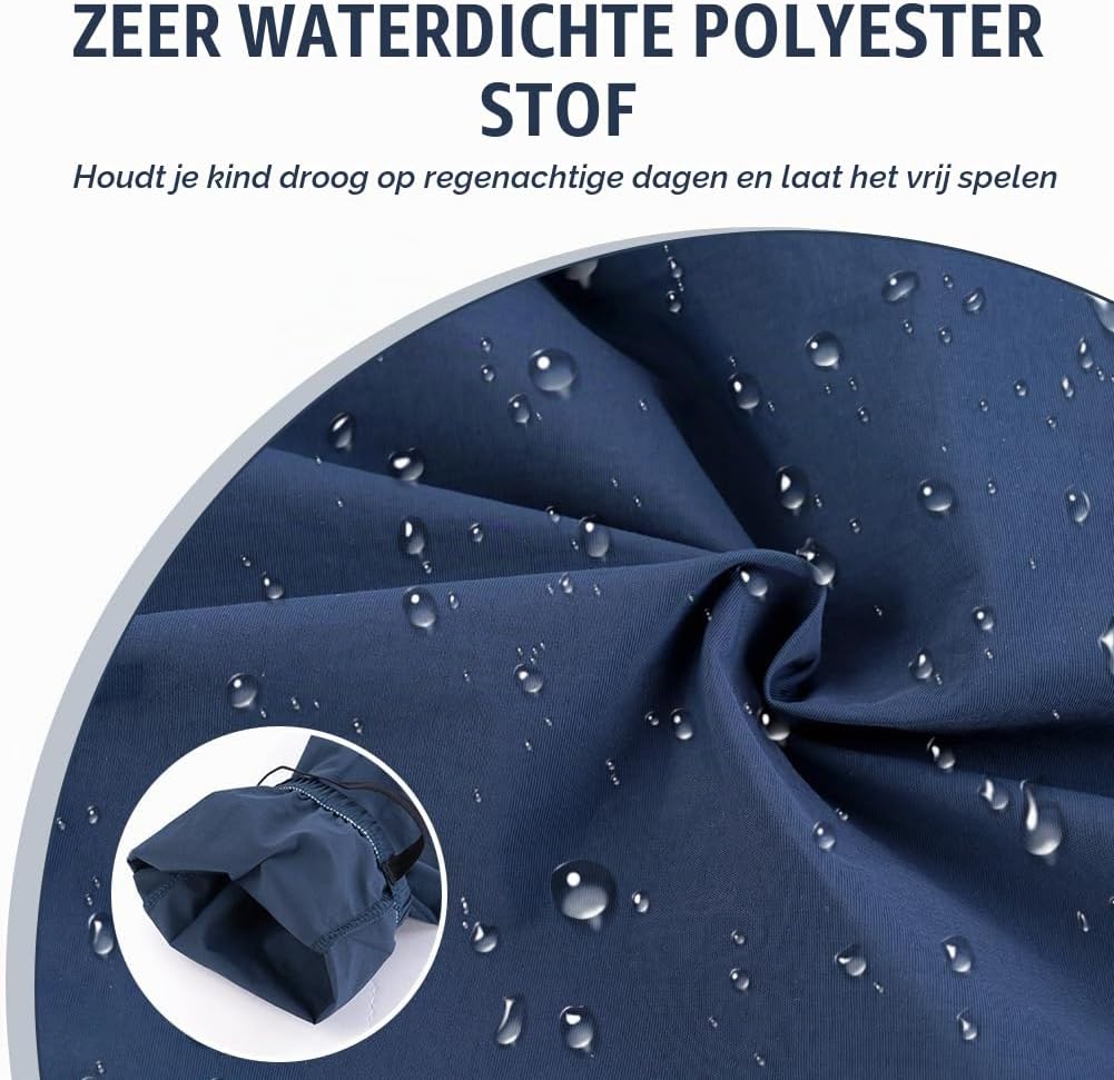 Detalle 1 de BSBUY waterdichte kinderregenbroek, verstelbaar en met reflecterende strepen