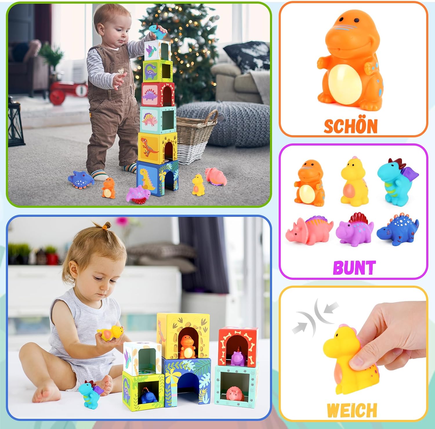 Thumbnail 3 de KMTJT Dinosaur Sorting and Stacking Toys for 1–3 Years
