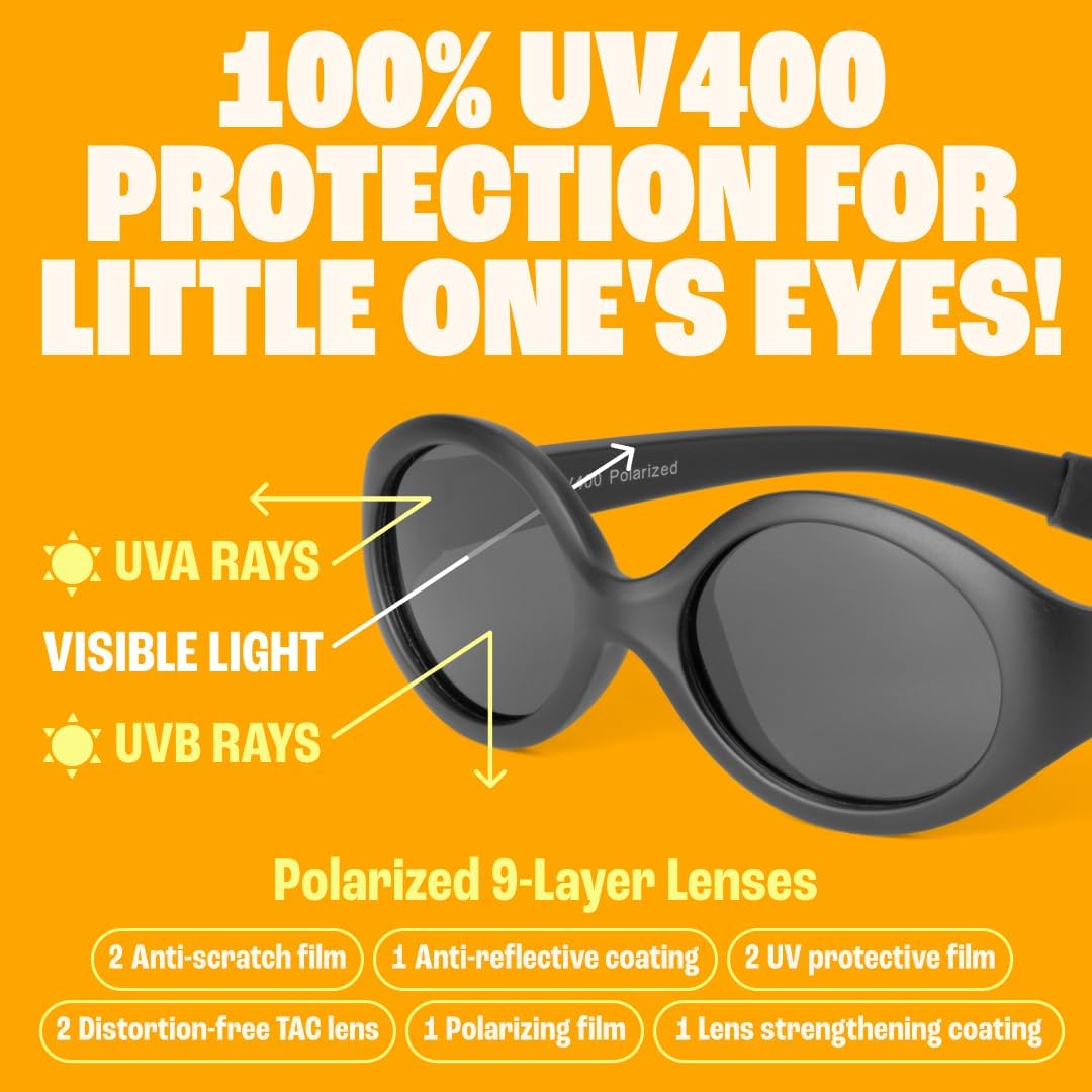 Thumbnail 4 de BABY SUNNIES Lunettes de soleil polarisées bébé avec lanières (ovales, flexibles)