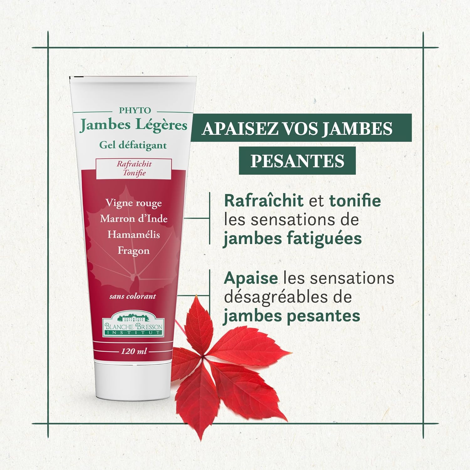 Thumbnail 1 de BLANCHE BRESSON Gel Froid Phyto Jambes Légères anti-fatigue 120 ml (fabriqué en France)
