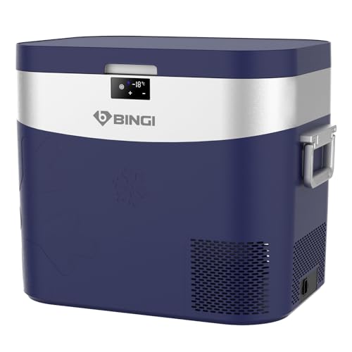 Detalle de BINGI Kompressor Kühlbox 22L – Tragbarer 12/24V DC Kühlschrank für Auto, Camping und Heimgebrauch
