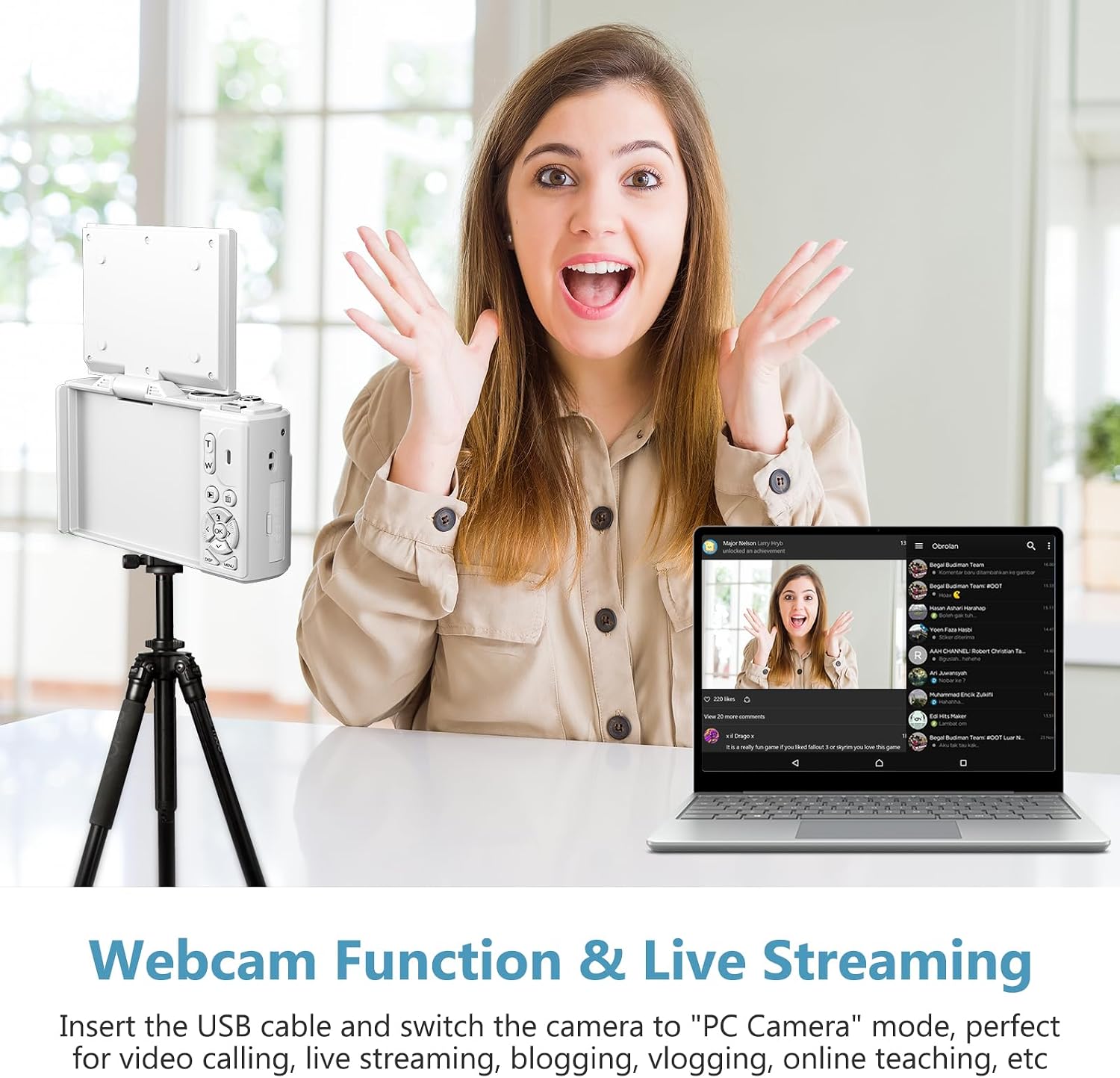 Detalle 2 de 4K 64MP Vlogging Camera 18X Zoom