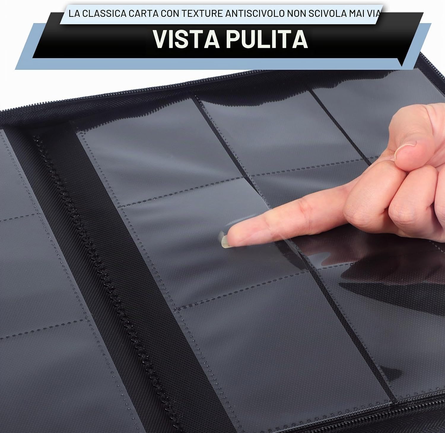 Detalle de WITHYU 9 Album Collezionista per Carte - 540 Tasche, Impermeabile e Antigraffio in Blu Indaco