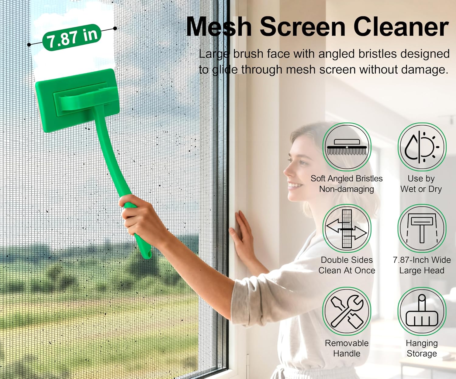 Thumbnail 4 de MyLifeUNIT Mesh Screen Cleaner with Detachable Handle