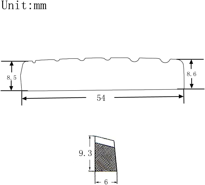 Thumbnail 6 de Brass Bass Guitar Nut, 54 mm x 6 mm