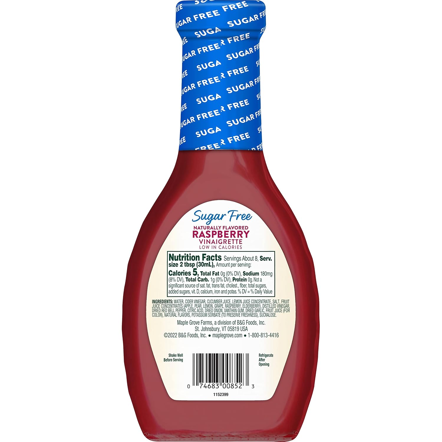 Detalle 2 de Maple Grove Farms Sugar-Free Raspberry Vinaigrette 8 fl oz