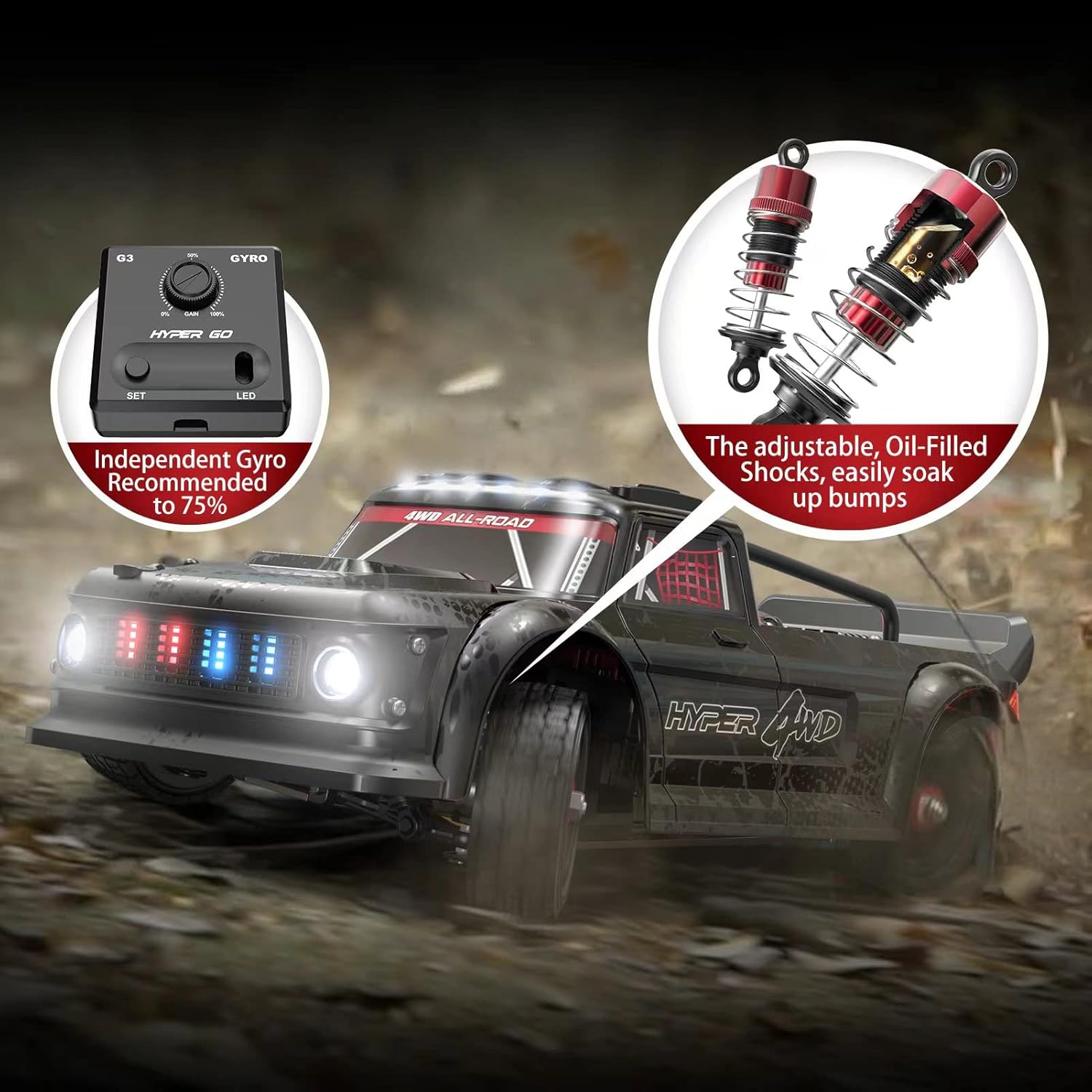Detalle de HYPER GO 14301 V3 1/14 RTR Brushless RC Drift Car 38 mph