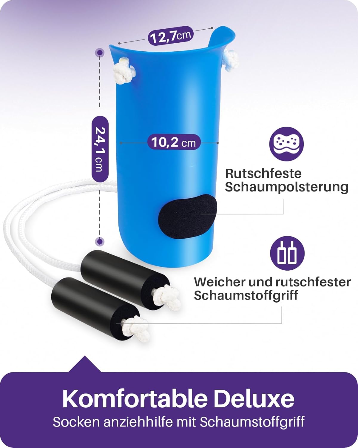 Detalle 2 de Kekoy Strumpfanziehhilfe U‑förmig für Senioren