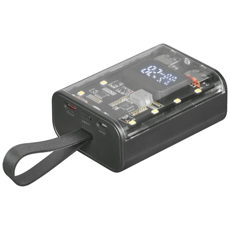 Detalle 2 de Mars Gaming MPK-10K PowerBank: 10000 mAh, carga rápida y pantalla en negro