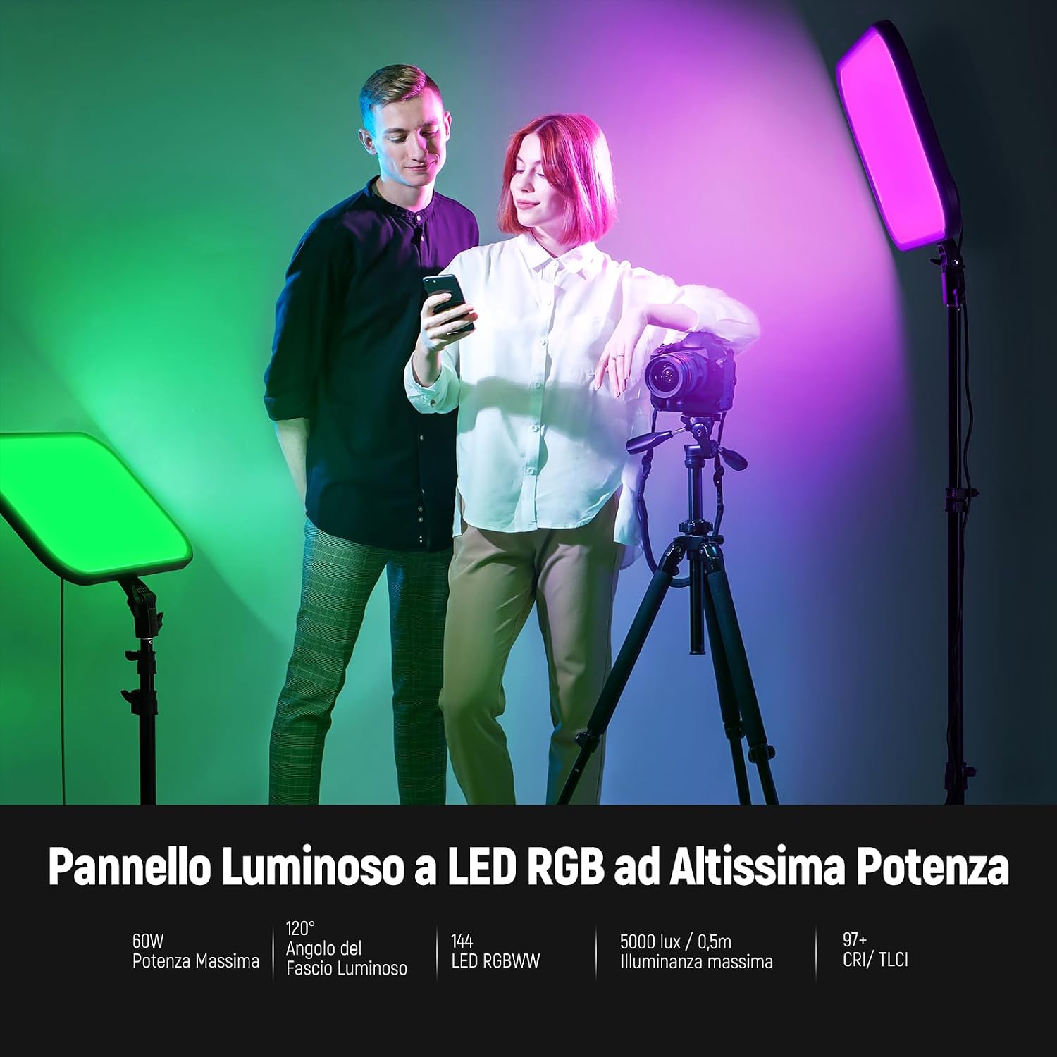 Detalle 2 de NEEWER RGB168 18,3" Luce video 60W