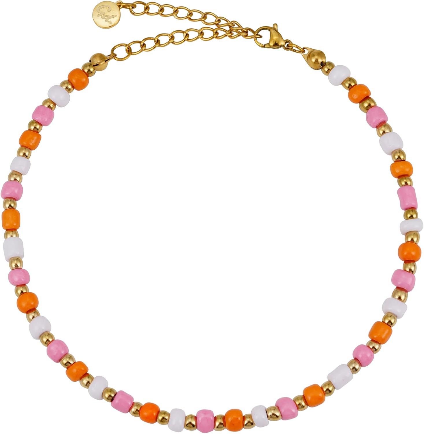 Detalle de GD GOOD.designs EST. 2015 Cavigliere da donna con perle di giada (4 mm) – impermeabile, regolabile 22–27 cm
