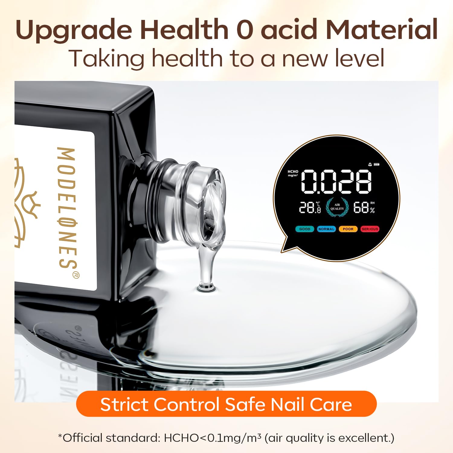 Detalle de Modelones Base Coat & Top Coat UV Nagellack Set – 2 × 15 ml No Wipe Unter- & Überlack