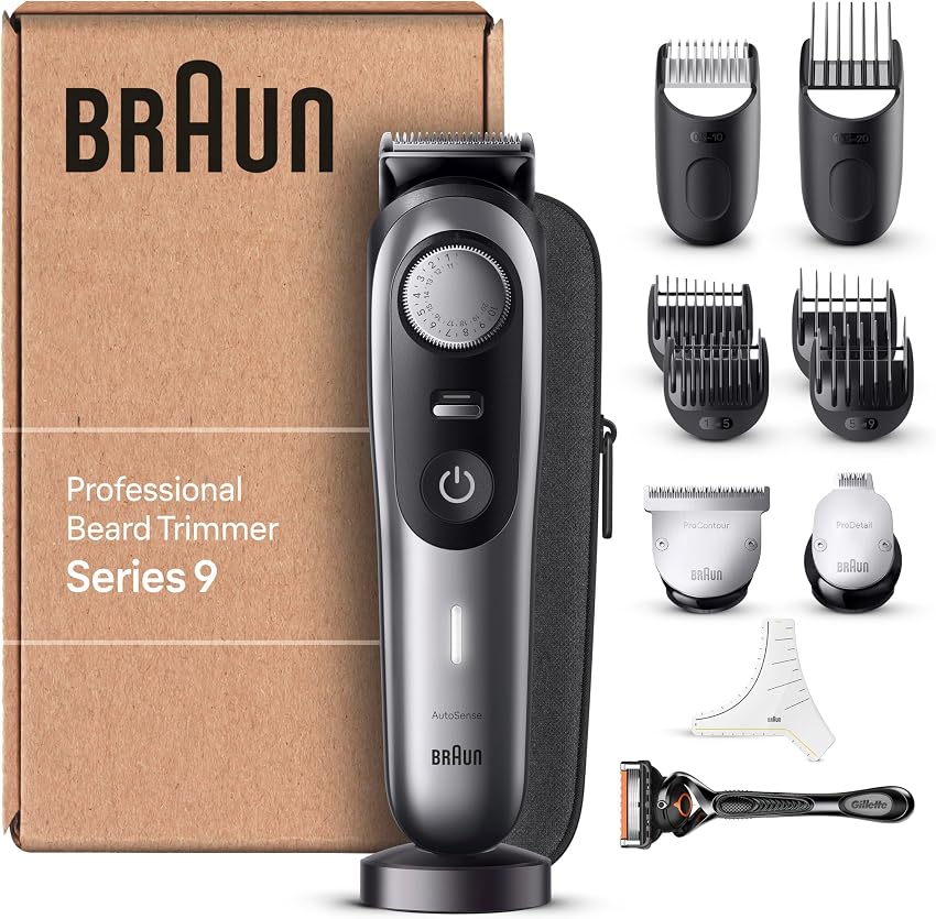 Detalle de Braun Recortadora Profesional Series 9 BT9440 ✂️ 180 Minutos Autonomía