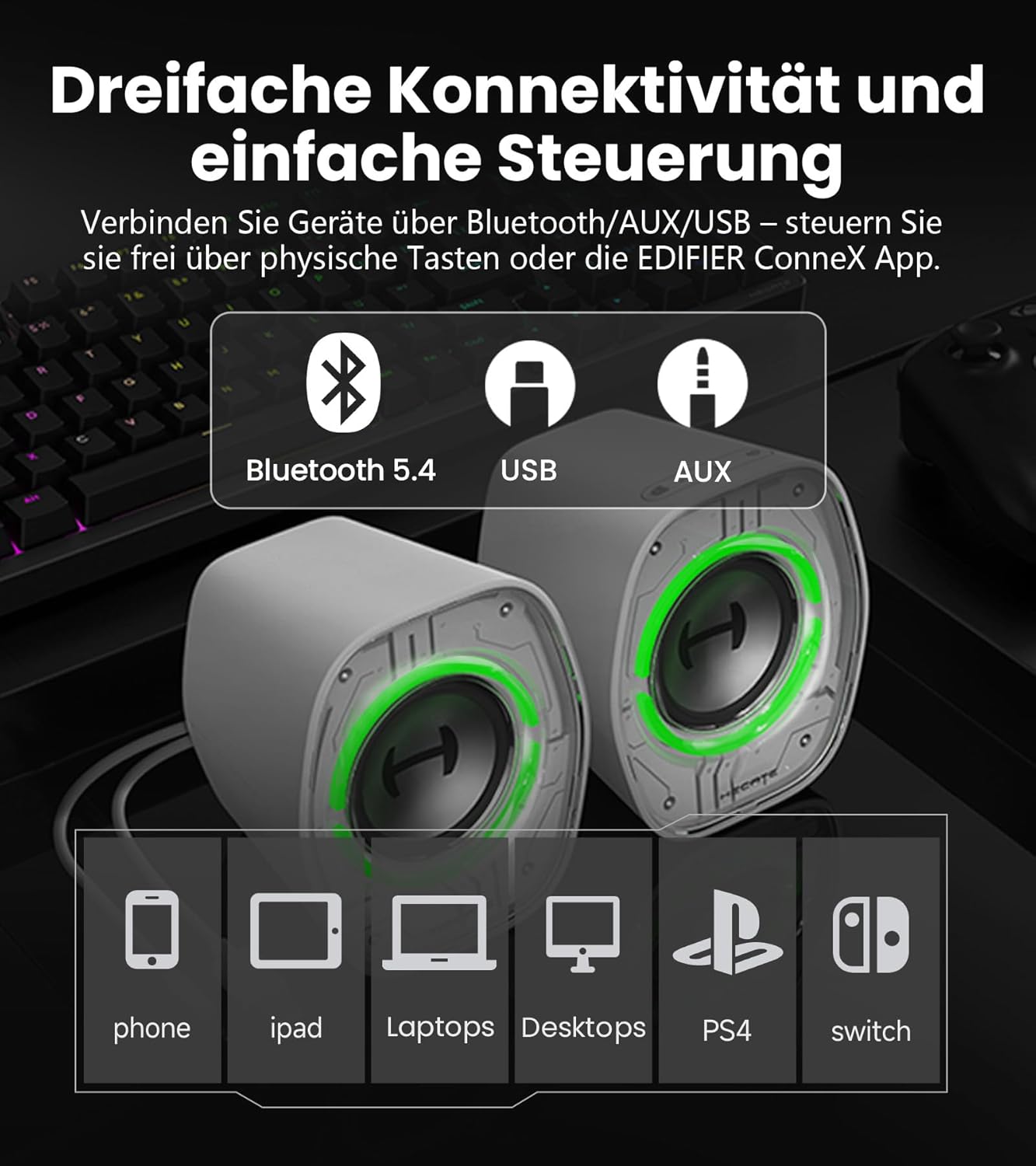 Thumbnail 5 de Edifier G1000 II Gaming-Lautsprecher 2,5" mit RGB