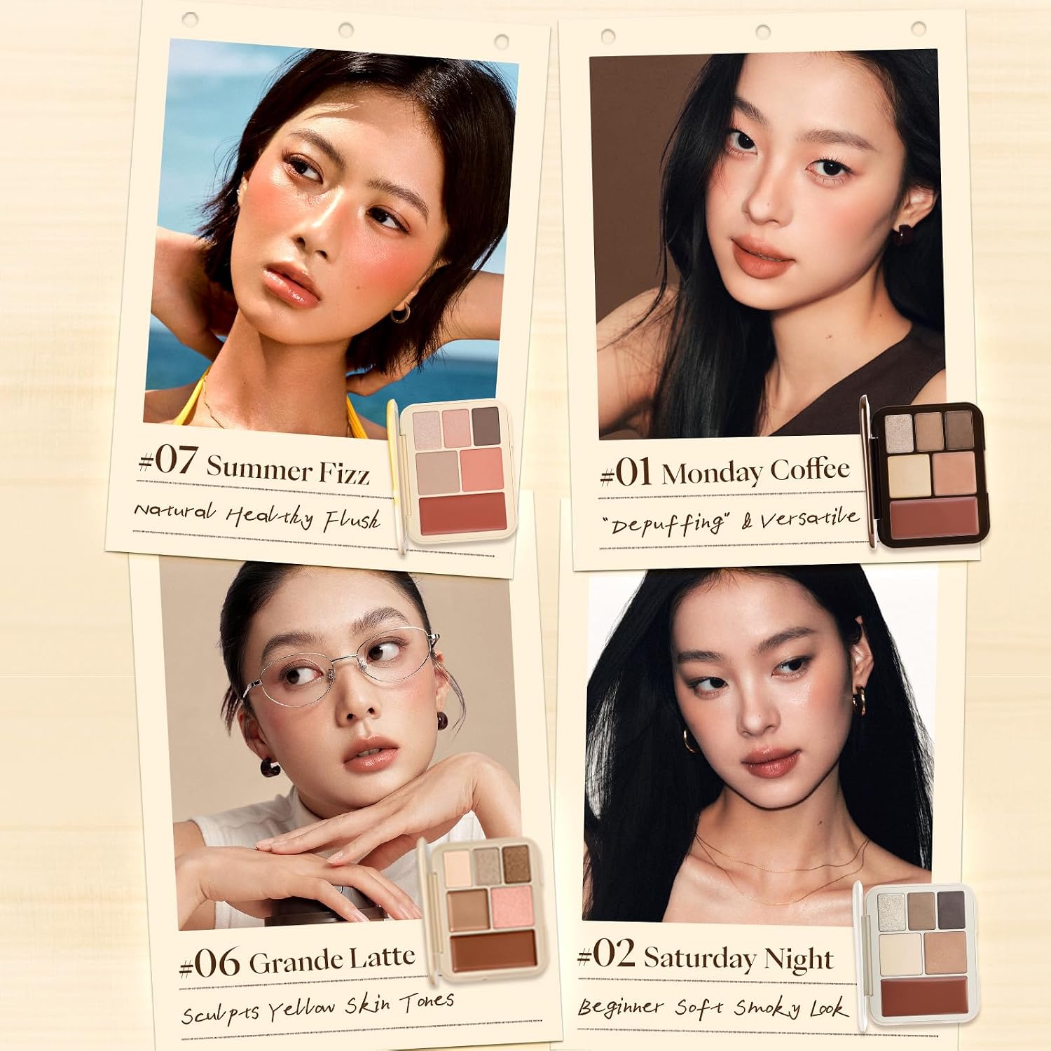 Thumbnail 4 de JOOCYEE 6 Color Multi-Use Face Palette Peach Look, 5-in-1 Makeup Kit
