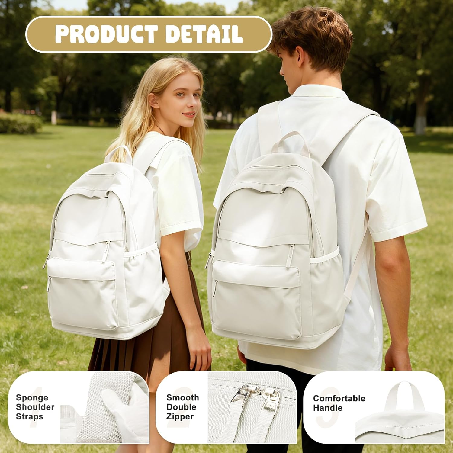 Detalle 2 de Lightweight School Travel Water Resistant Rucksack Backpack