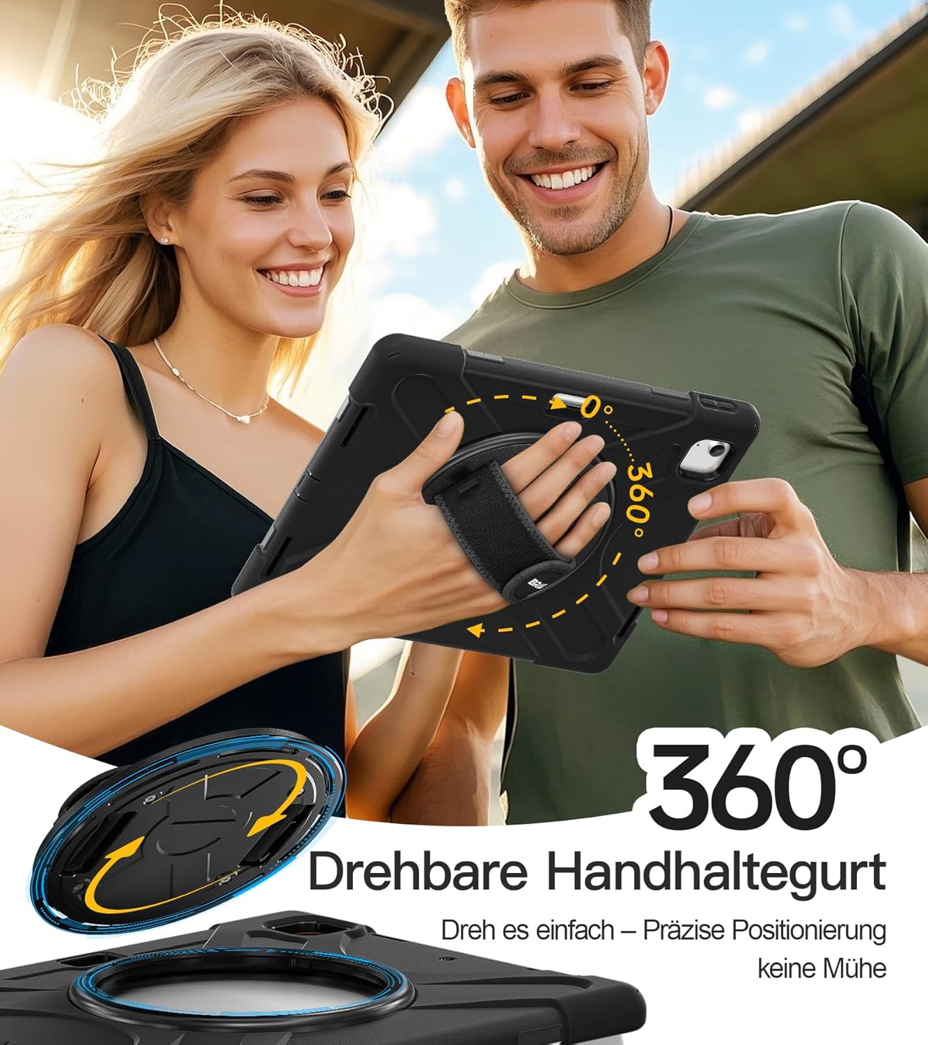 Thumbnail 2 de BRAECN Hülle für iPad Air 13 Zoll M4/M3/M2 (2026/2025/2024) – Stoßfest, 360°-Ständer, Handgurt & Schultergurt