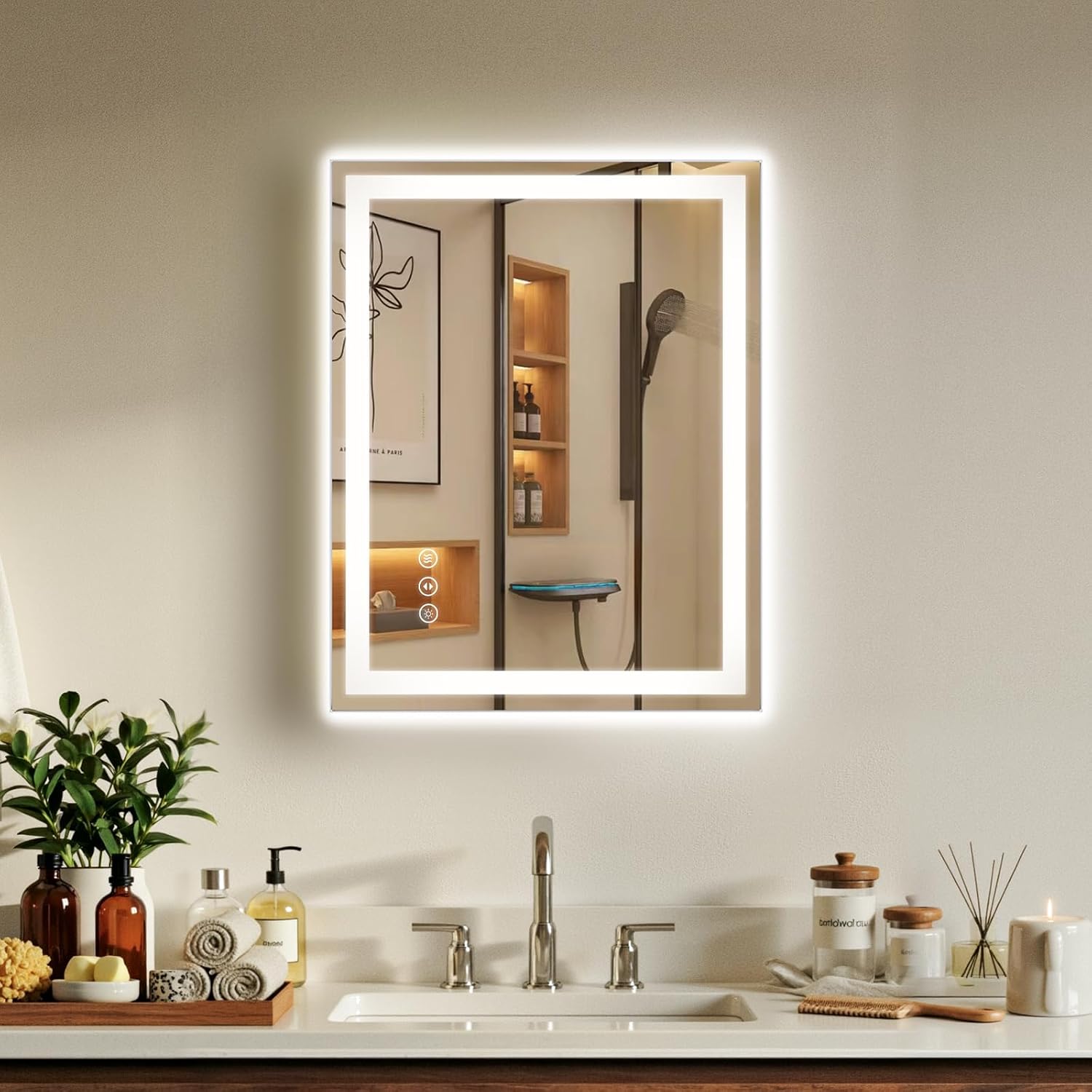 Detalle de 24X30 LED Bathroom Mirror with Lights