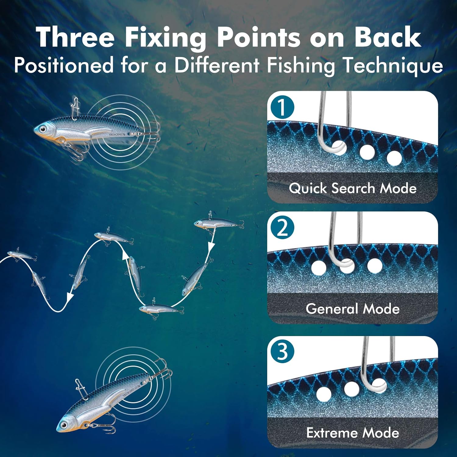 Thumbnail 2 de TRUSCEND Vibe Spinner à double lame avec hameçon BKK – leurre vibrant clignotant pour la pêche en eau salée et douce