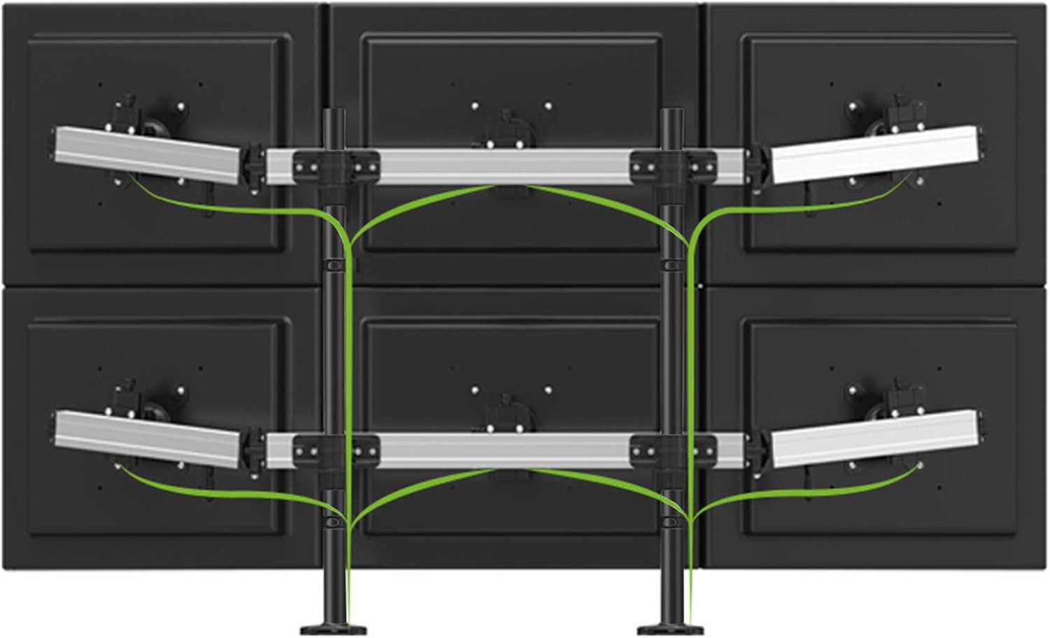 Thumbnail 2 de HFTEK MP260C-N Monitorarm 6‑fach 15–27" 📺