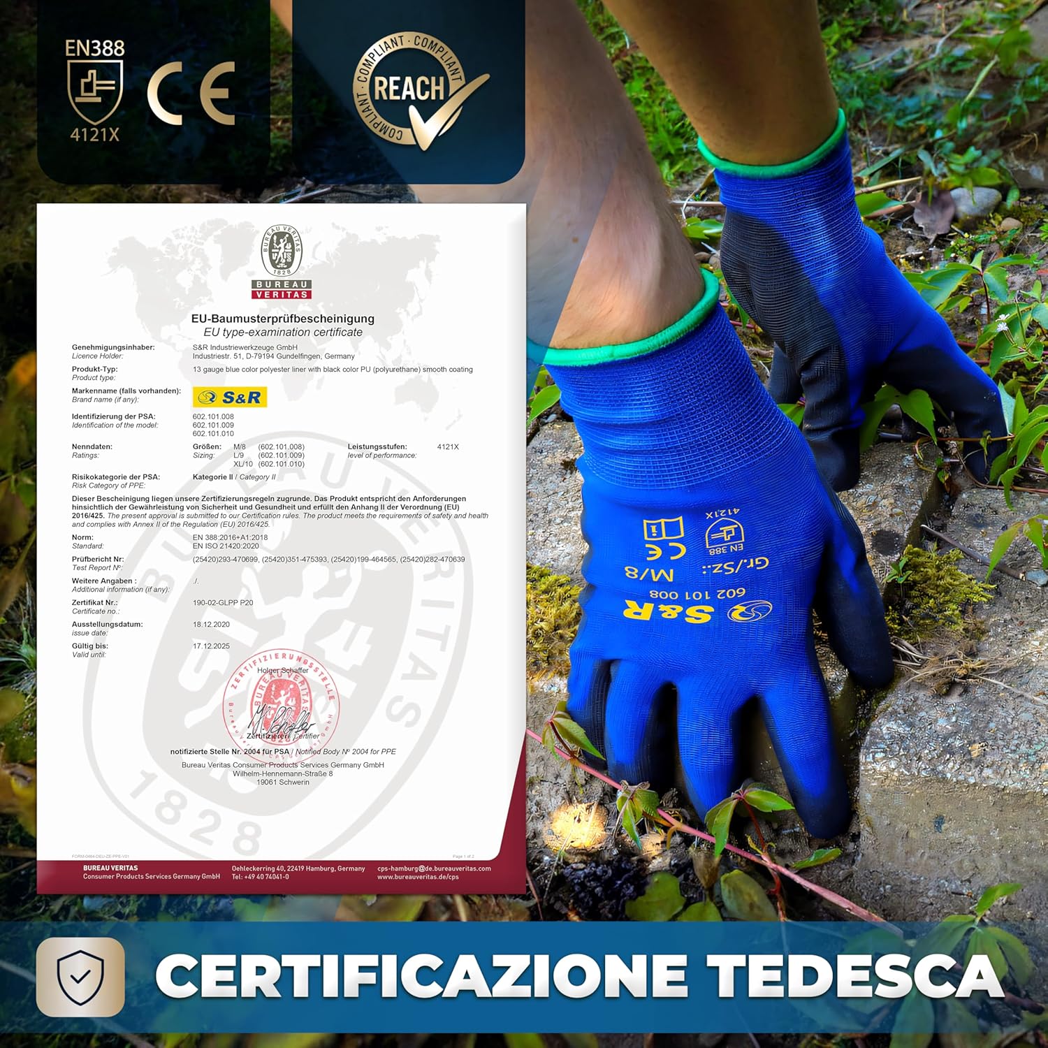 Thumbnail 5 de Guanti da Lavoro S&R Taglia 8 12 Paia 🧤