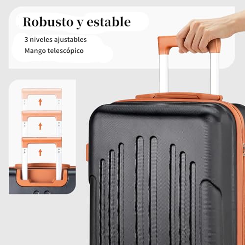 Thumbnail 7 de LEADZM Maletas de Viaje Grandes 23 Kilos XL 75 cm – Negro/Marrón