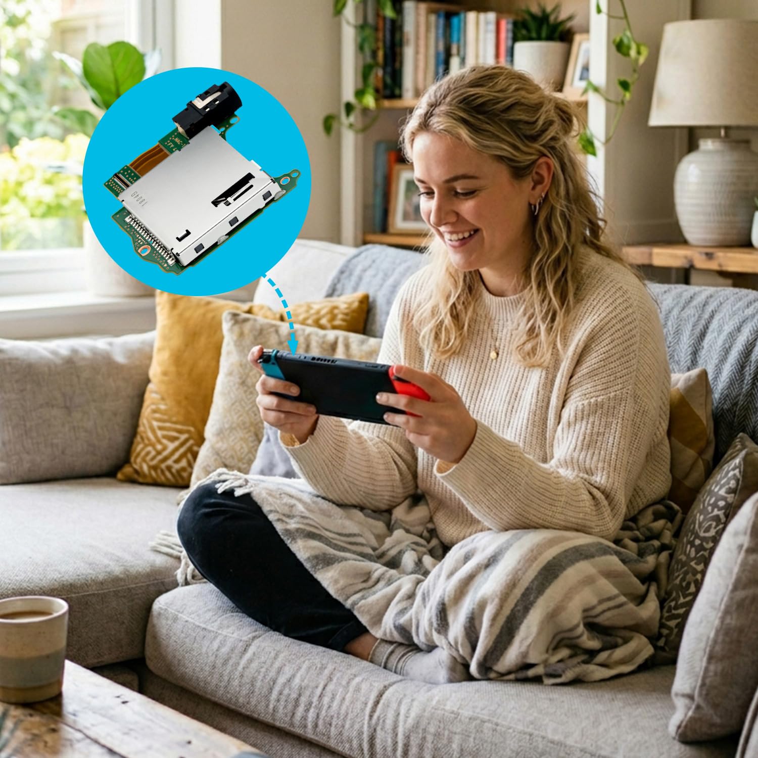 Thumbnail 6 de Wigearss Host Reader Slot – Kartenleser-Platine mit Kopfhörerbuchse für Nintendo Switch HAC-001
