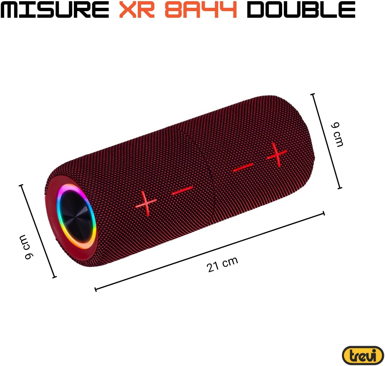 Detalle de Trevi XR 8A44 DOUBLE: Altoparlante Amplificato Portatile 10W x 2, Cassa Wireless Separabile