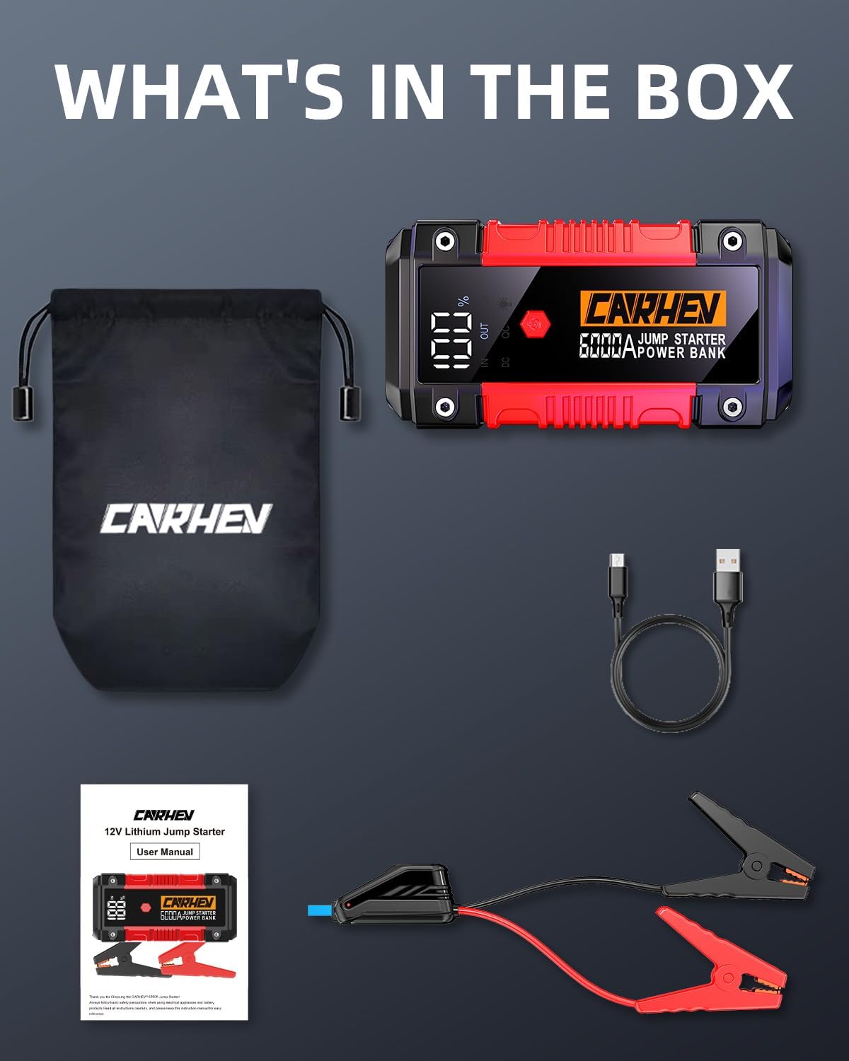 Thumbnail 6 de CARHEV 6000A jump starter 12V power pack