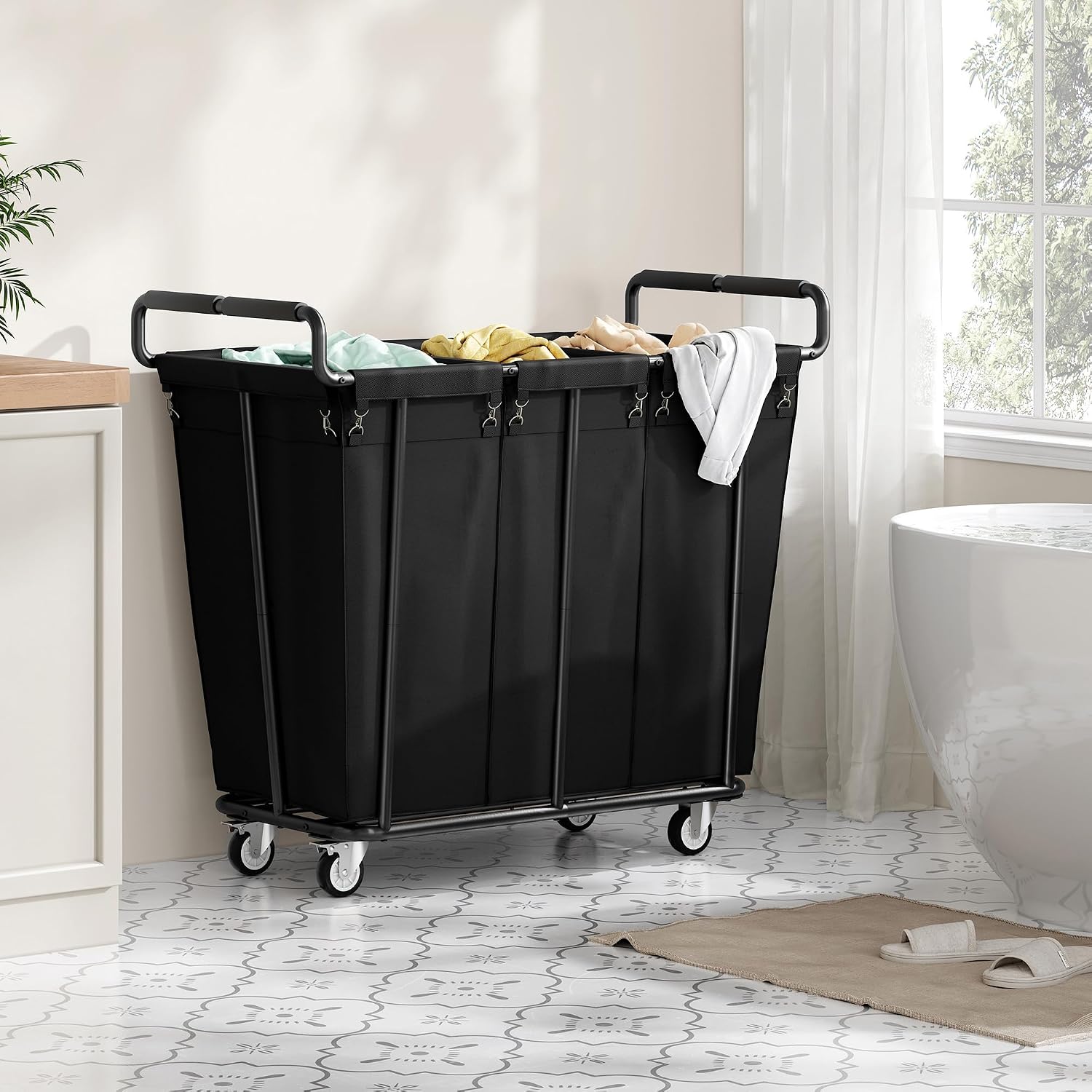 Detalle de Gewudraw laundry sorter cart, 360L