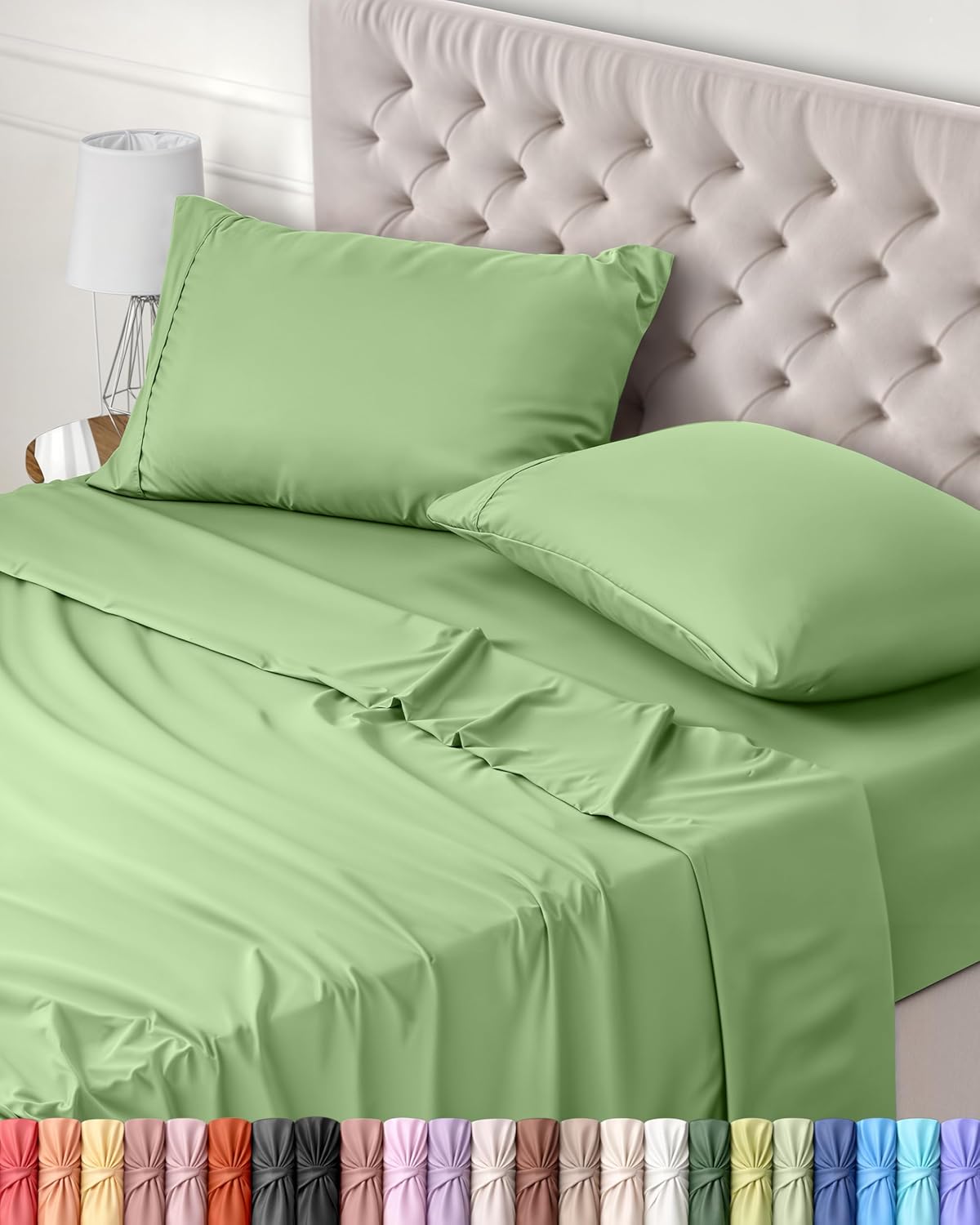 Set lenzuola matrimoniali 180x200 in verde