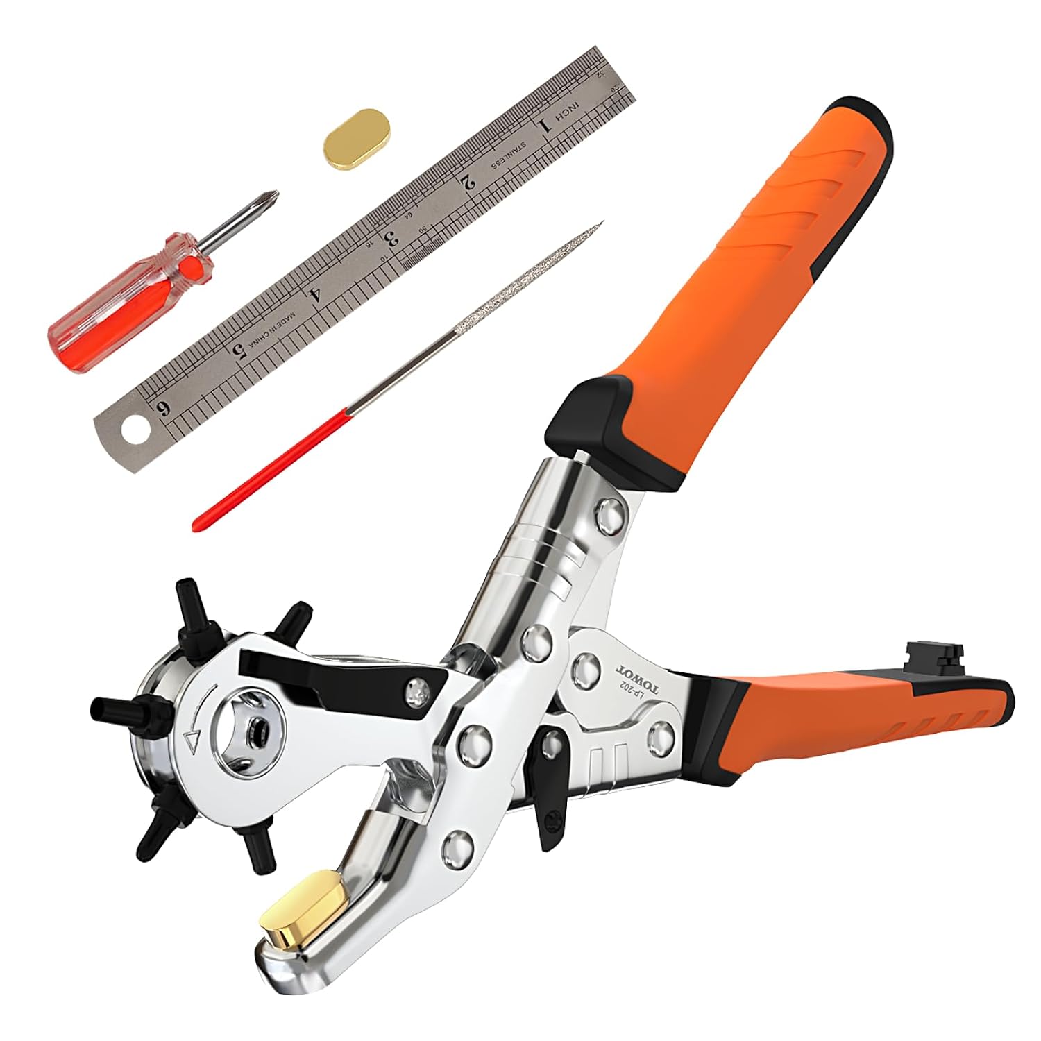 Detalle de TOWOT Belt Hole Puncher Kit 6-hole rotary