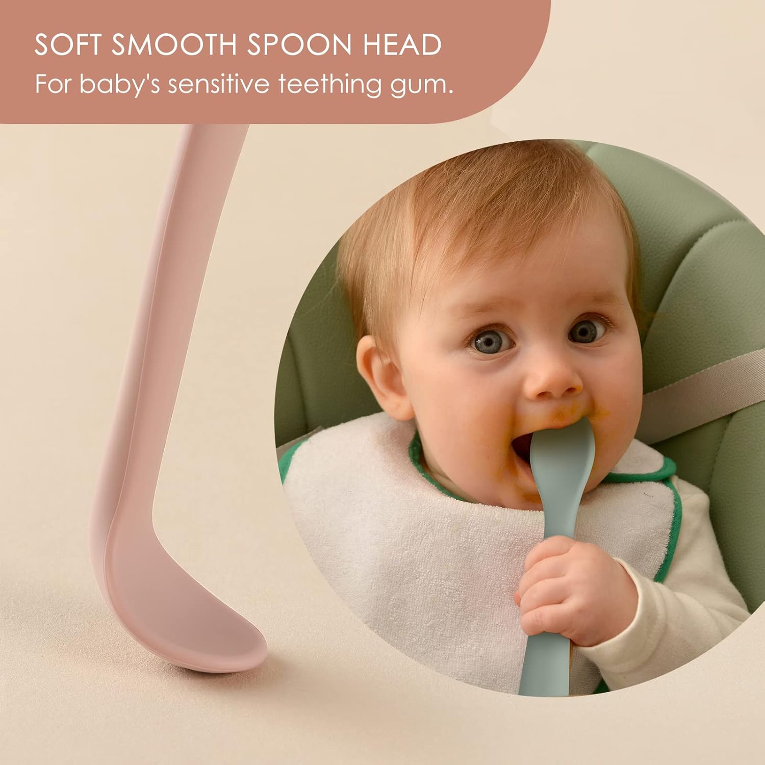 Detalle de 6-Piece Silicone Baby Feeding Spoons