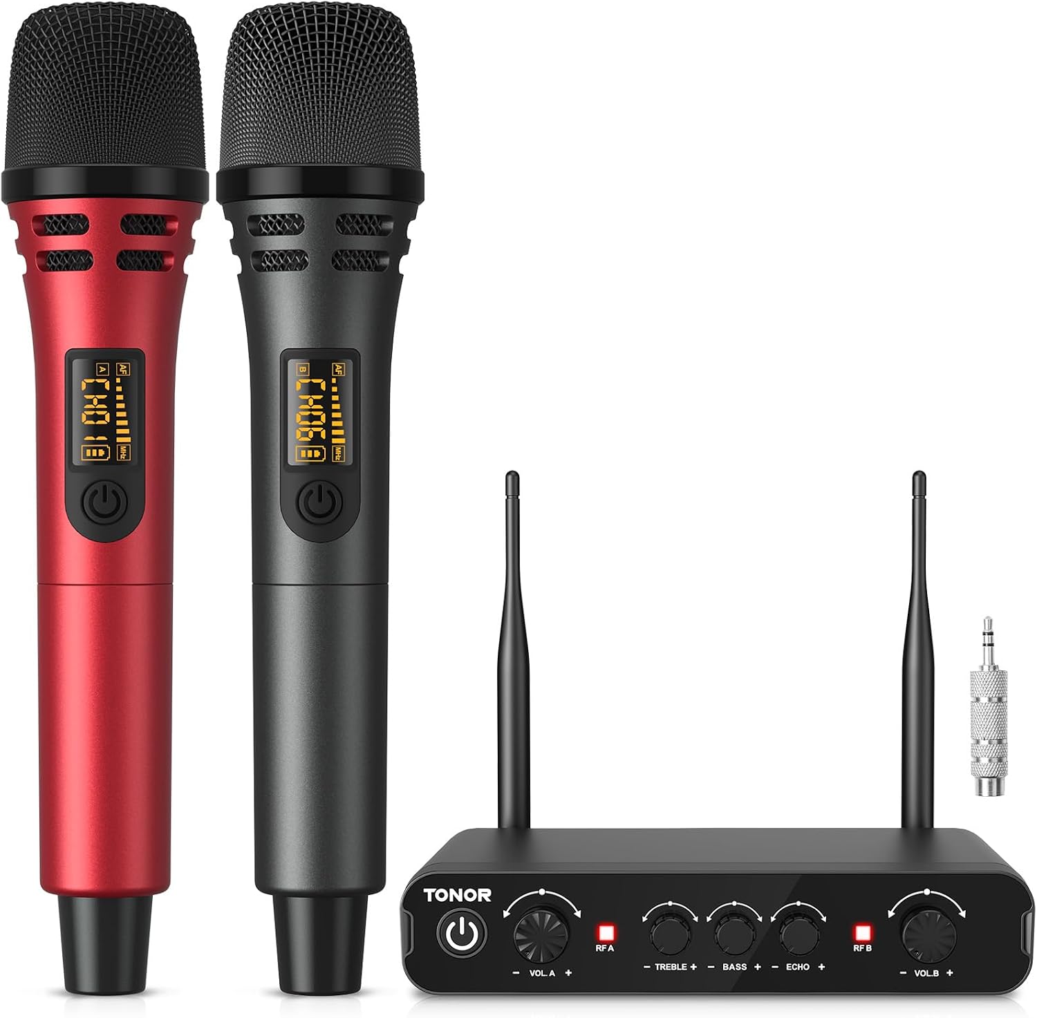 Detalle de TONOR TW350 Microfono Wireless Dinamico – Sistema professionale UHF a 60 m