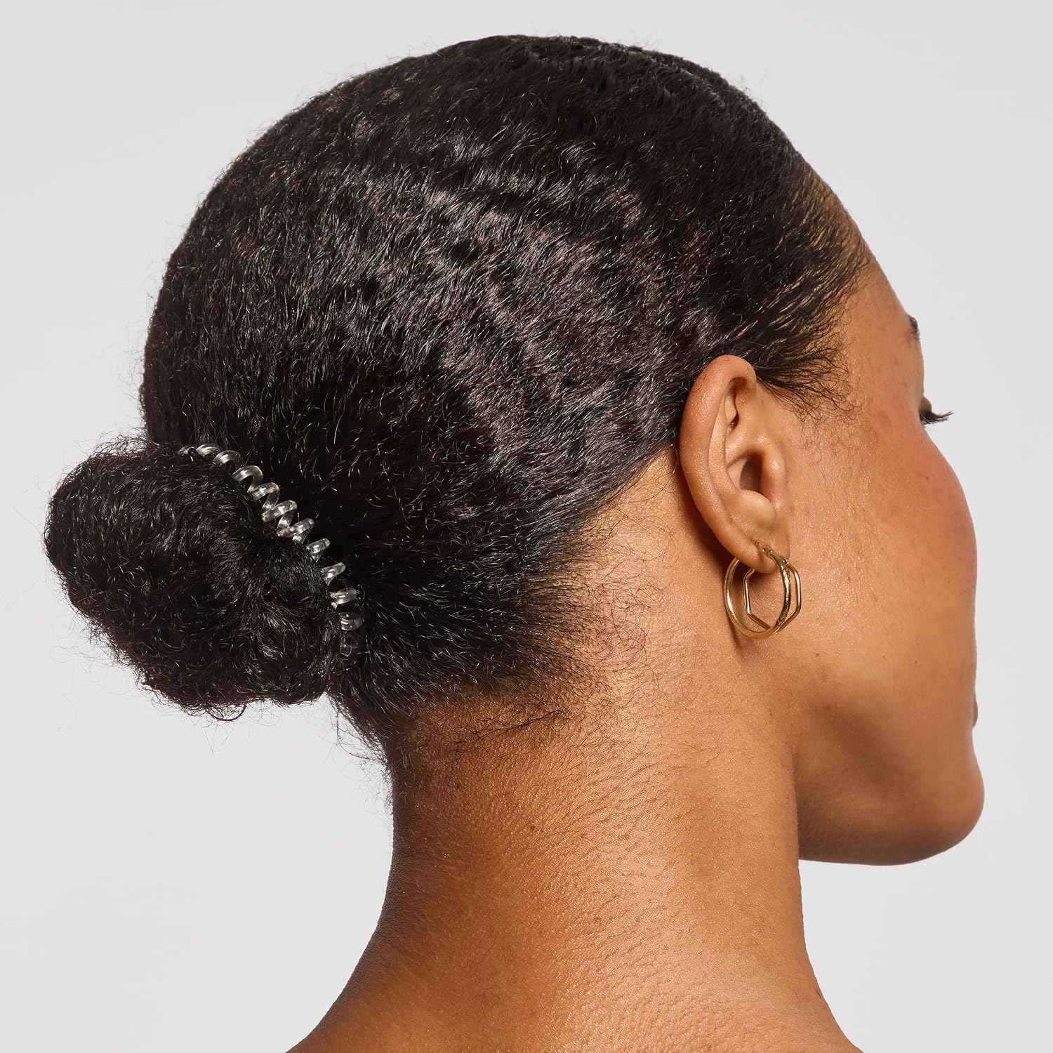 Detalle de Kitsch Spiral-Haargummis für Damen (transparent, 8 Stück) – für dickes Haar & Spiralen für dünnes Haar