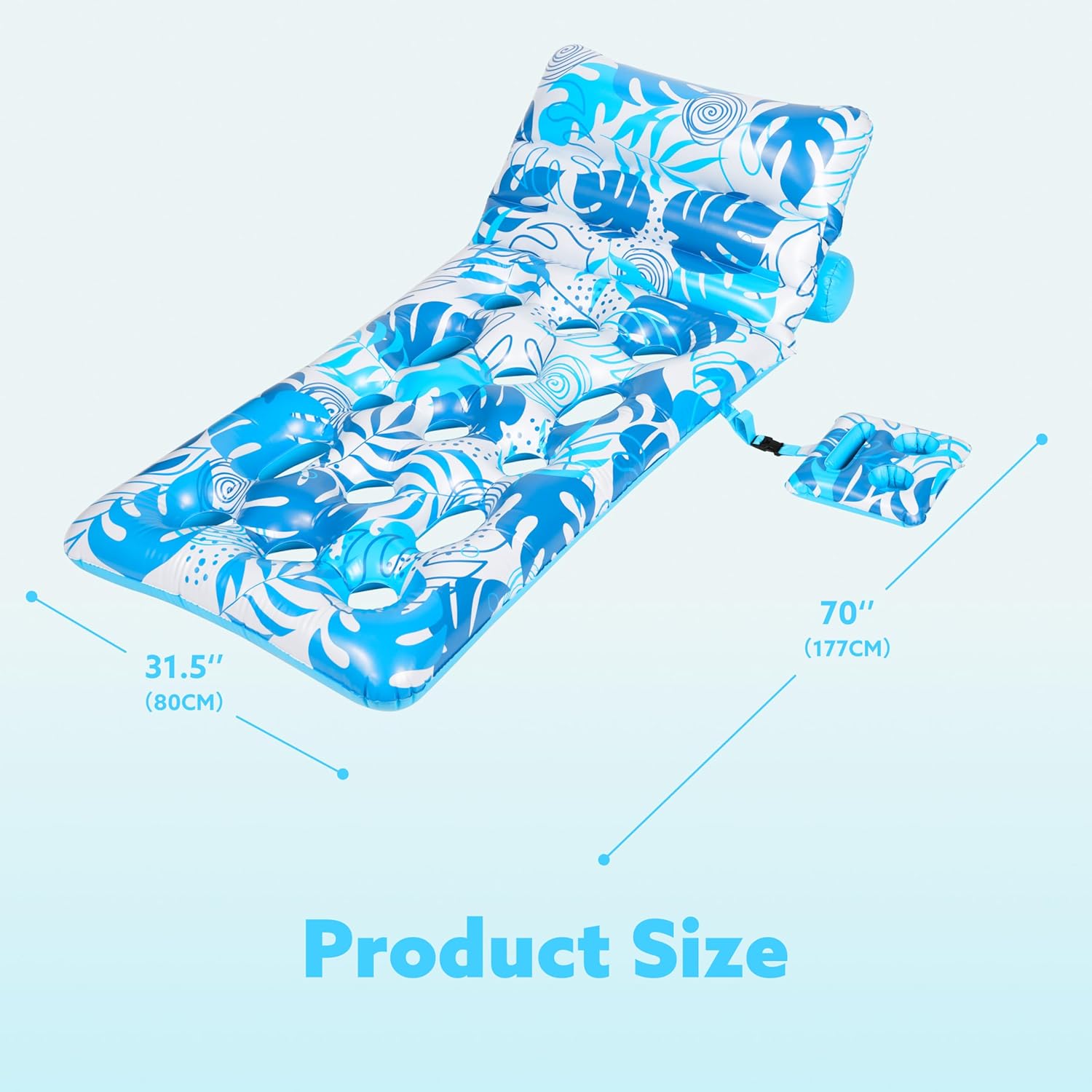 Thumbnail 5 de SLOOSH inflatable pool float for adults with adjustable backrest, cup holders and phone holder