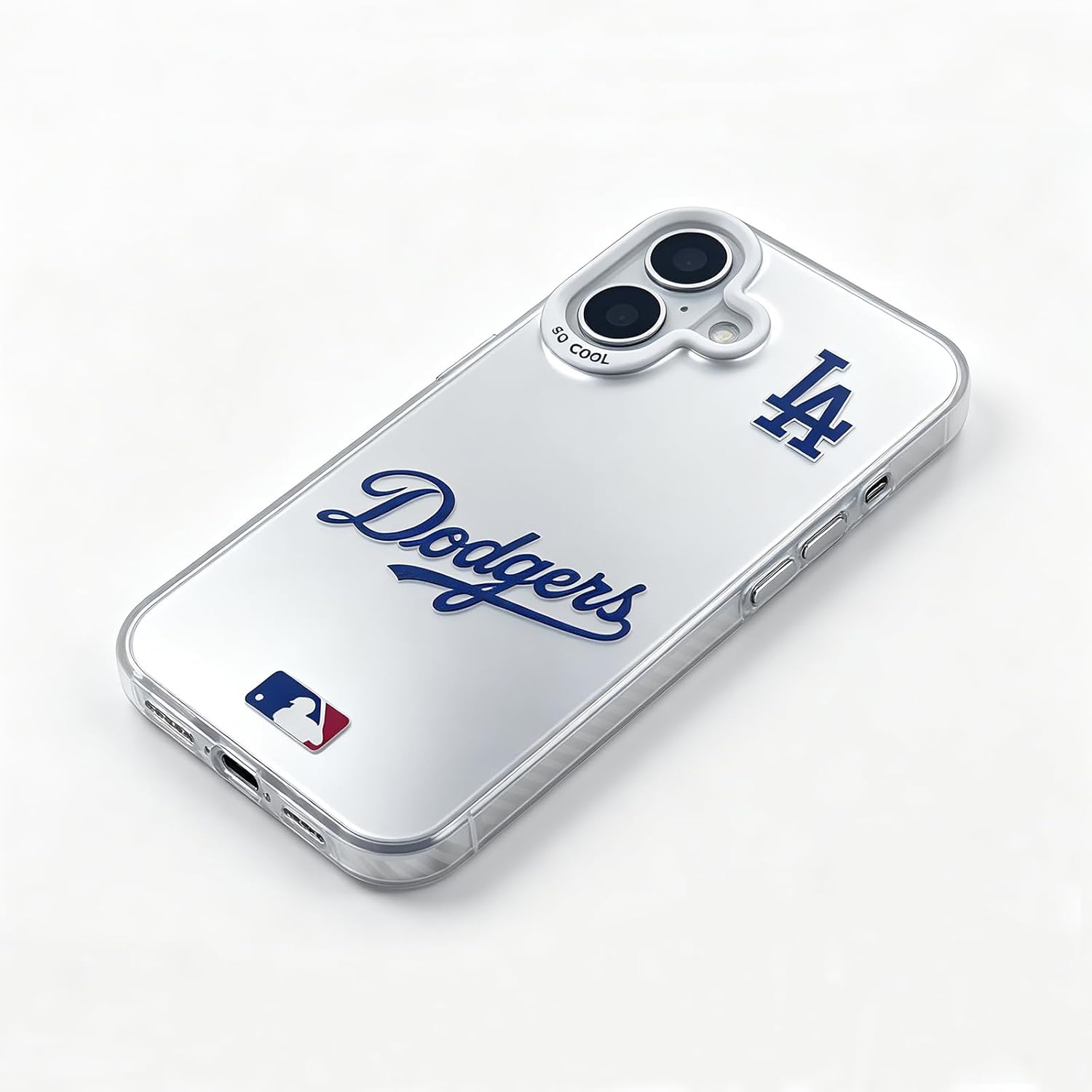Detalle de KOYOEY MLB ロサンゼルス・ドジャース iPhone 17用ケース、耐衝撃・カメラ保護