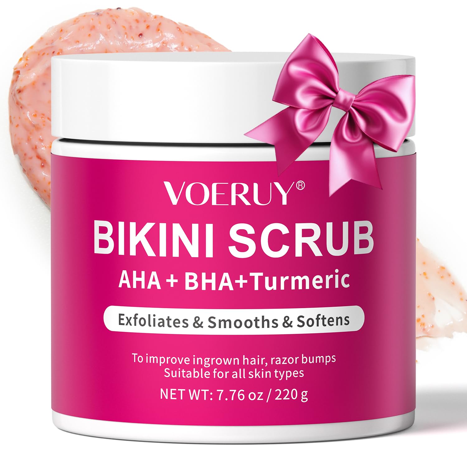 Detalle de Bikini Area Exfoliator with 10% AHA+BHA & Turmeric – Gentle, Glow-Boosting Scrub for Delicate Areas
