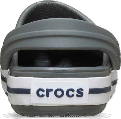 Detalle de Crocs Croband Clog K para niños unisex - Gris Pizarra/Azul Marino (talla 29-30)