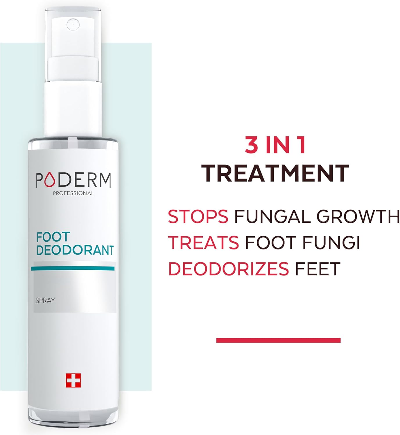Detalle 2 de PODERM Athlete's Foot Treatment Spray 3-in-1