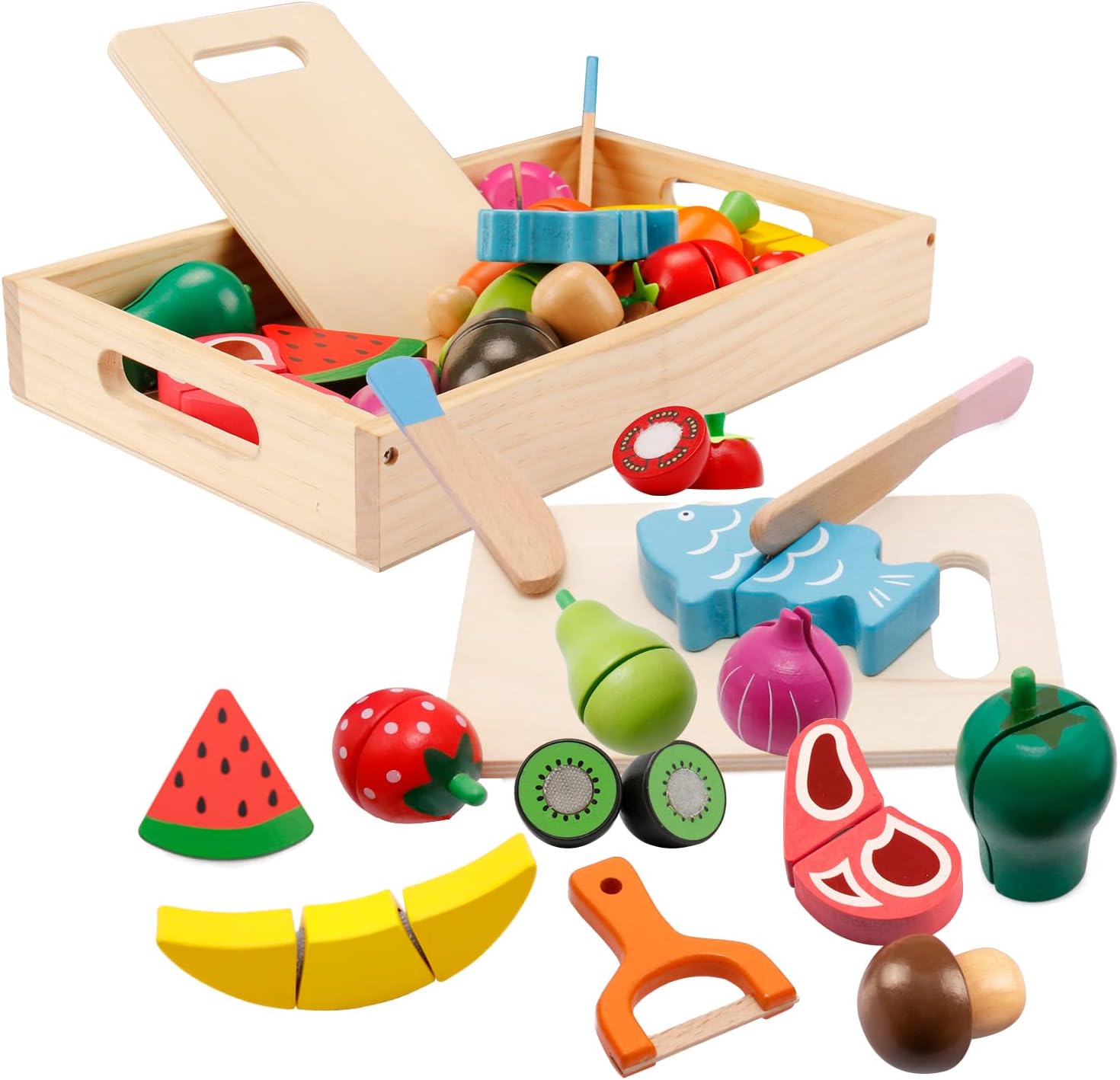 Thumbnail 6 de Casseroles en bois jeu de cuisine pour enfants 🍲