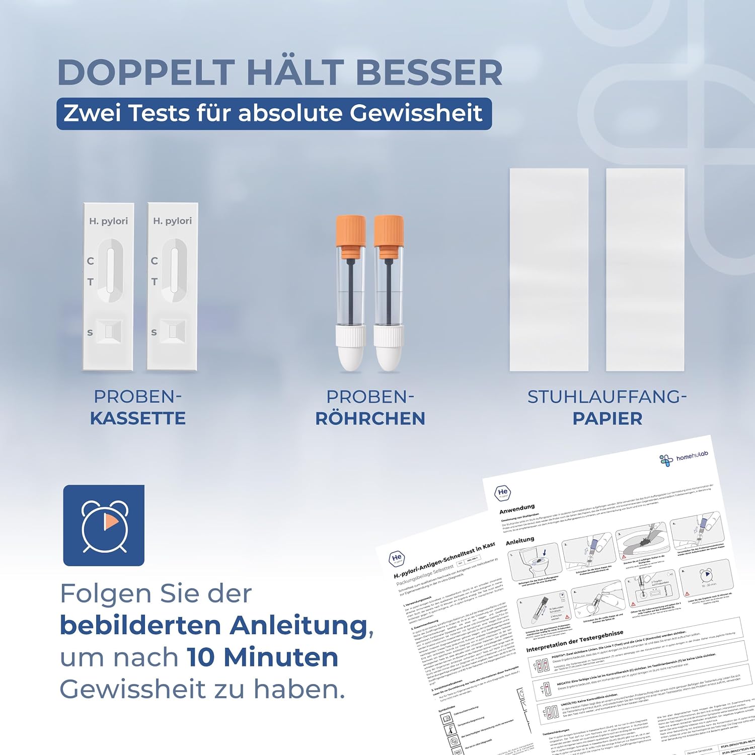 Thumbnail 2 de Helicobacter Pylori Schnelltest 2er-Set