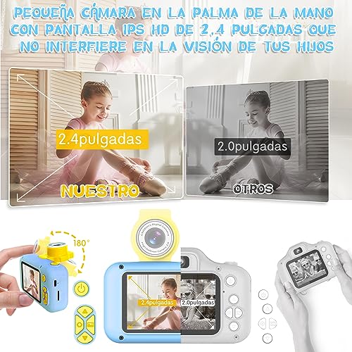 Detalle de ARNSSIEN Cámara de Fotos para Niños con Pantalla IPS 2,4" y Lente 180° | Regalo educativo