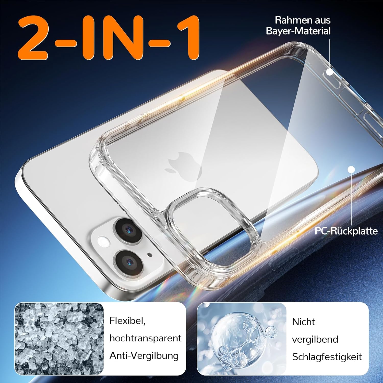 Thumbnail 3 de Clear TPU iPhone 15 case 9FT drop