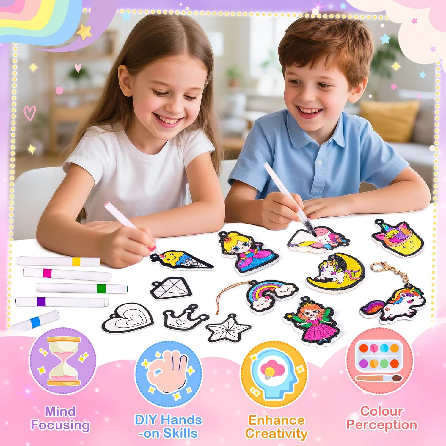 Detalle 2 de Craft kit 3D Aqua Puffs Unicorns