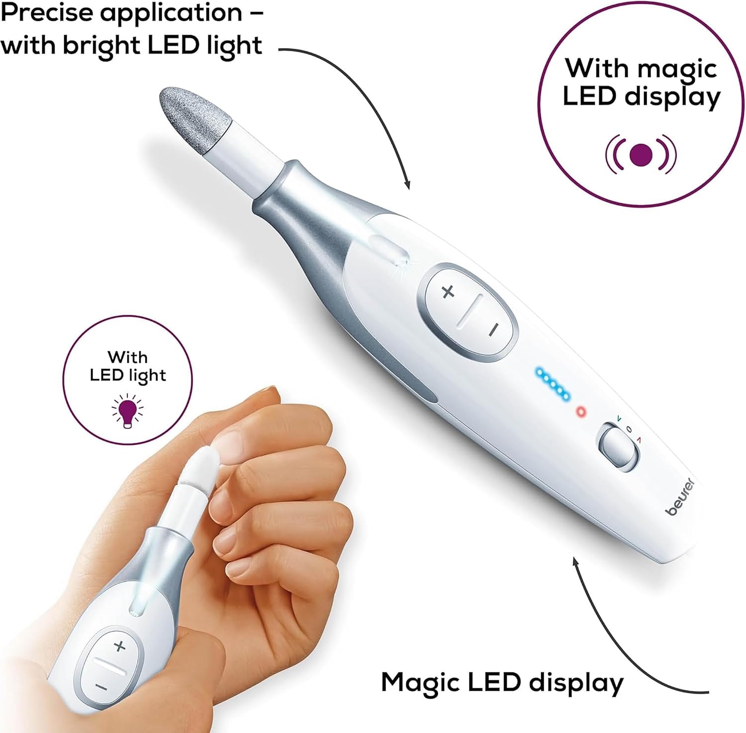 Detalle 2 de Beurer MP42UK Pedicure & Manicure Set 4,600 rpm