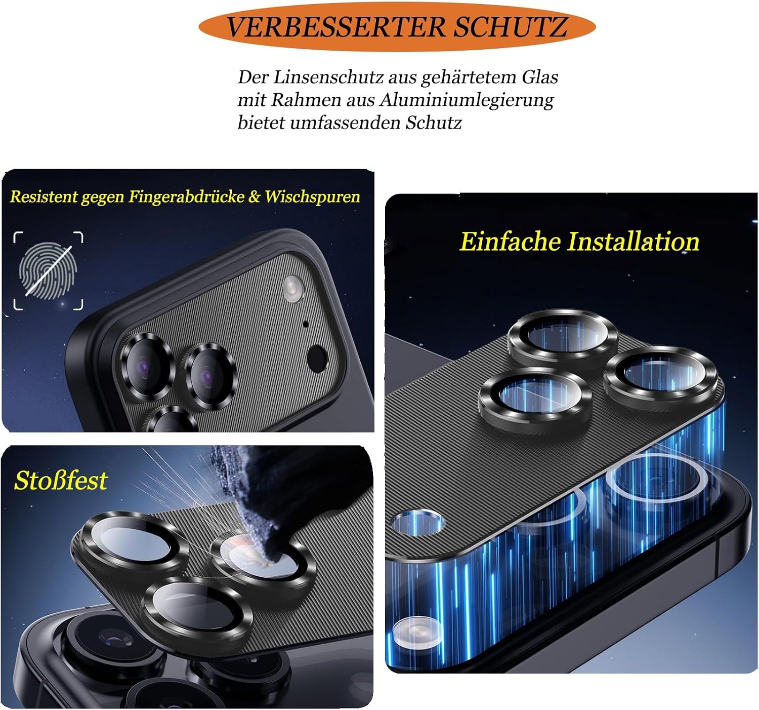 Thumbnail 3 de Leedia Kameraschutz für iPhone 17 Pro Max 6,9 Zoll